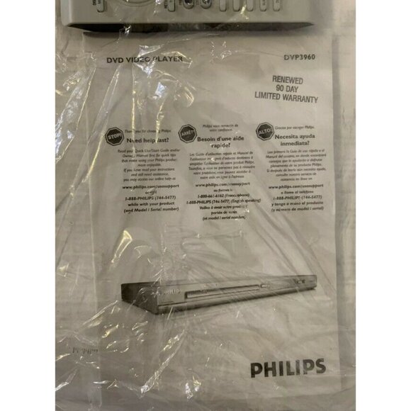 DVD player Philips DVP 3960 Gray Manual And Remote - Picture 3 of 10